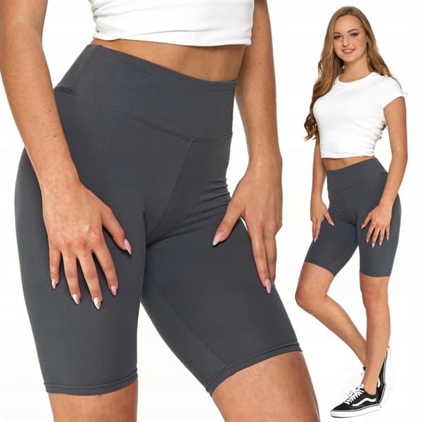 MORAJ Cykelbyxor med hög midja, L/XL, Grå