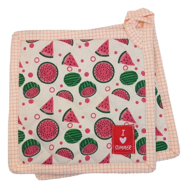 Grydelapper 20x20 2 stk. Vandmelon