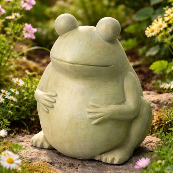 Dekorativ terrakottafigur av groda 20 cm