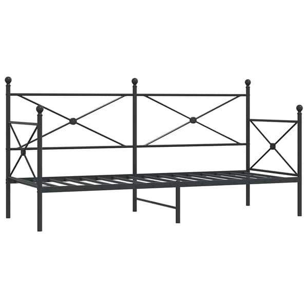 vidaXL dagseng uden madras sort 90x200 cm stål