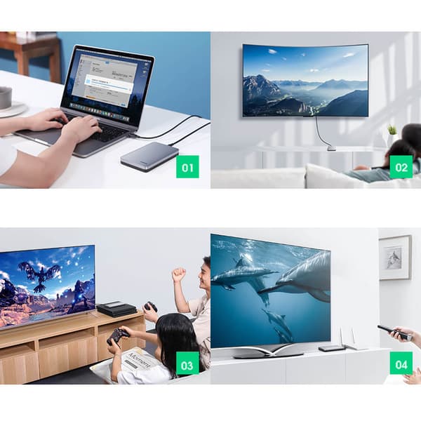 Hårddiskkabinett för 2,5'' SATA 3.0 6Gbps + USB - USB-C-kabel 0,5m grå