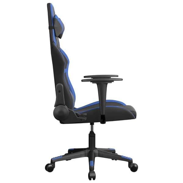 vidaXL gamingstol, sort og blå, kunstlæder