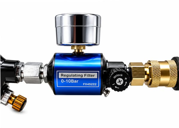 Tryckregulator 1/4 0-10 bar med torkare