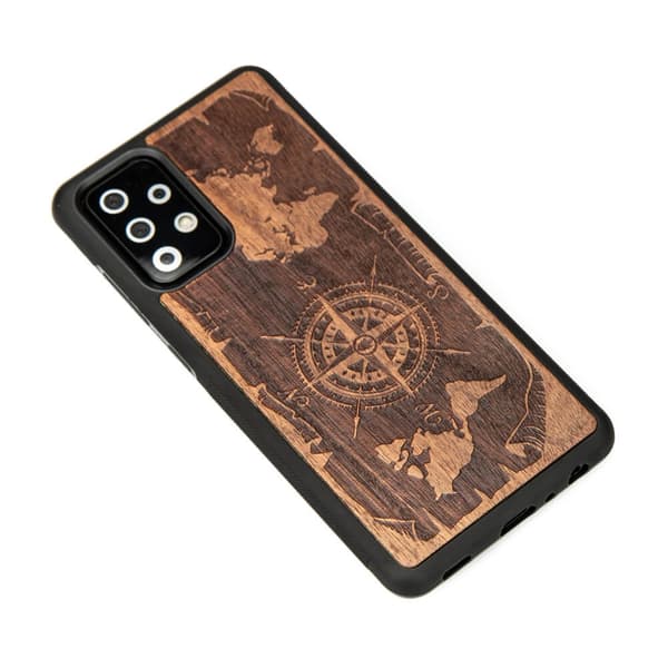 Træcover til Samsung Galaxy A52/A52s 5G WIND ROSE MERBAU