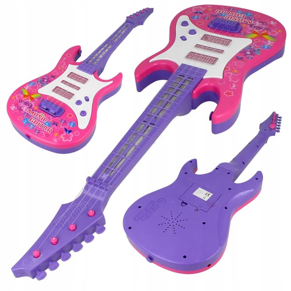 [5] Interaktiv gitarr för barn, musik, ljus och ljud Z3401