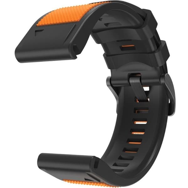 Quickfit Silikonerem 26mm til Garmin, Orange / Sort