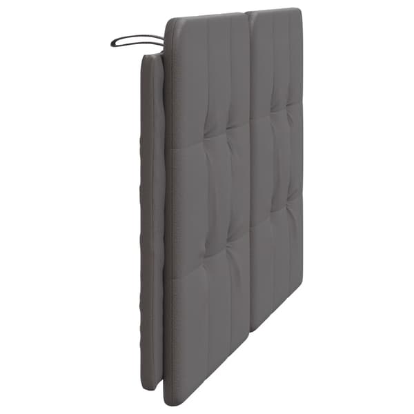 vidaXL hovedgærdehynde, grå, 140 cm, kunstlæder