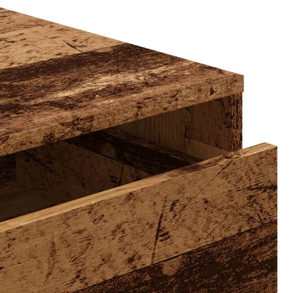 vidaXL kommode, antik træ, 40x41x76 cm, træbaseret materiale