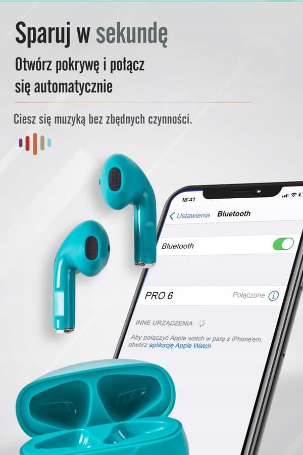 Pro 6 Bluetooth 5.2 trådlösa hörlurar