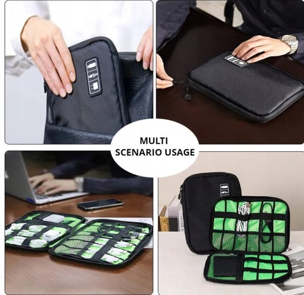 Etui Rejsetaske Organisator til opladerkabler Pose
