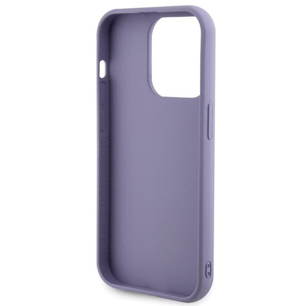 Guess Sequin Script Metallskal till iPhone 15 Pro, Lila