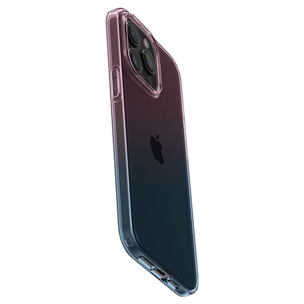 Spigen Liquid Crystal-cover til iPhone 15 Pro, blå og pink