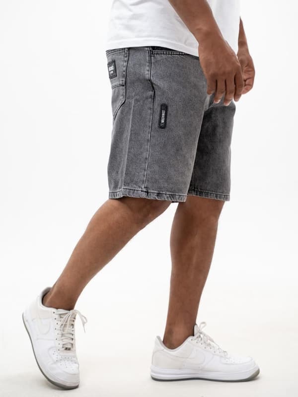 Herr Mörkgrå MyStars Svarta Basic Jeansshorts 30