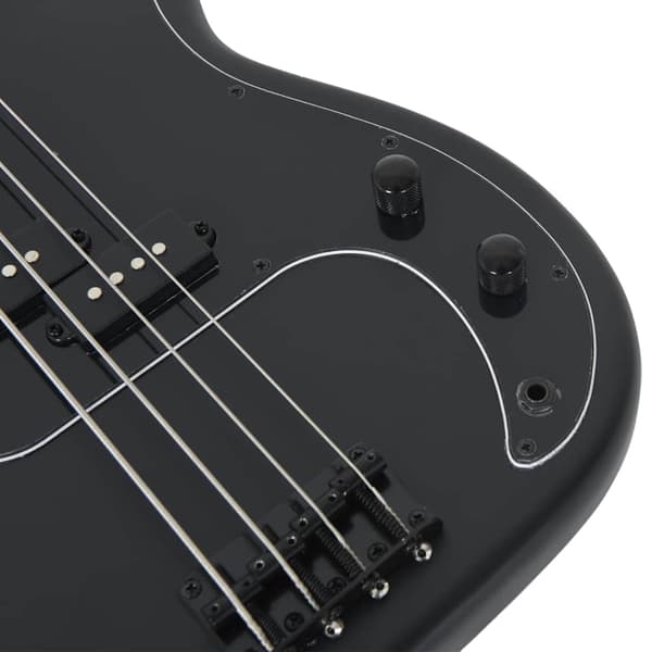 vidaXL Nybörjarbasgitarr med väska, svart, 4/4, 46"