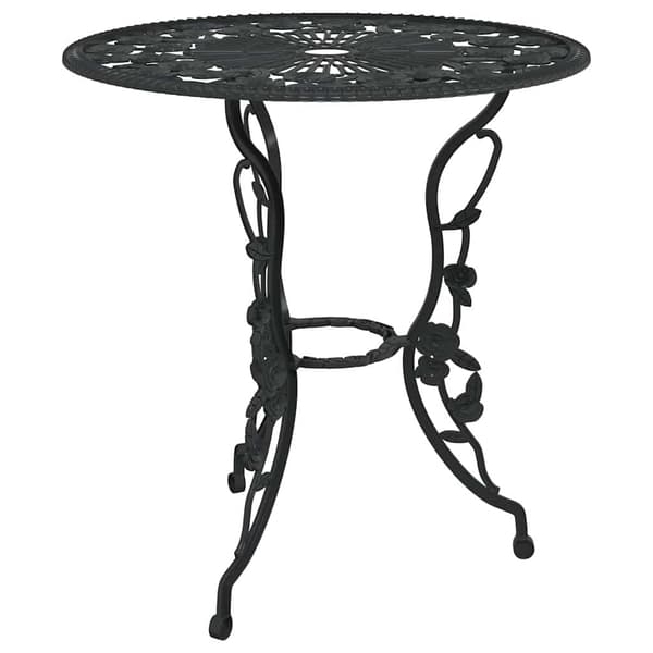 vidaXL 3-delt bistrosæt i aluminiumslegering, sort
