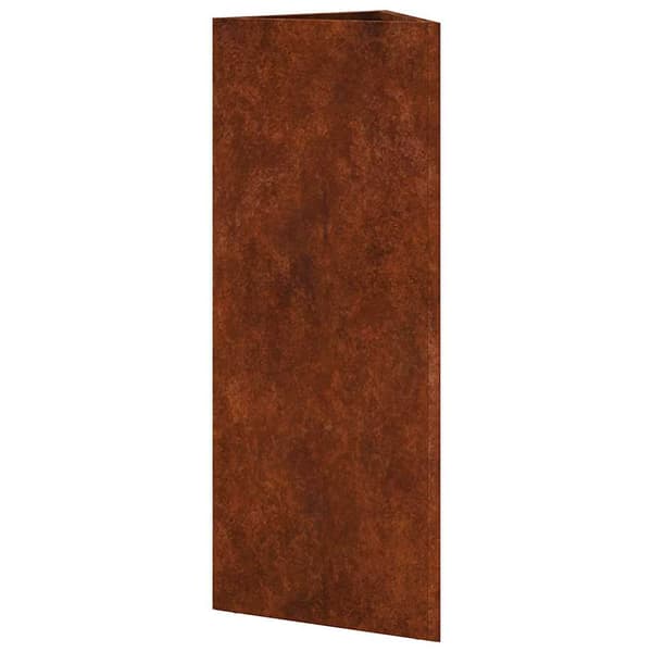 vidaXL Trädgårdskrukor 2 st triangulära 30x26x75 cm cortenstål