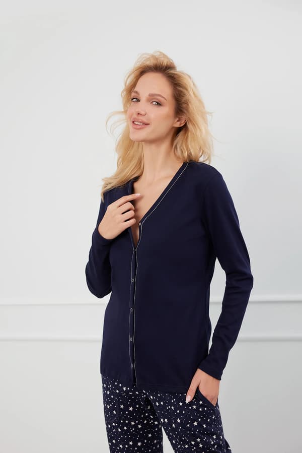 Libra dampyjamas långärmad, långbyxor M