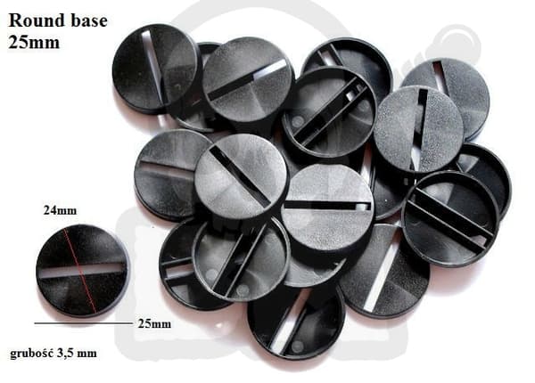 BMBA001 Runda baser 25 mm set om 20