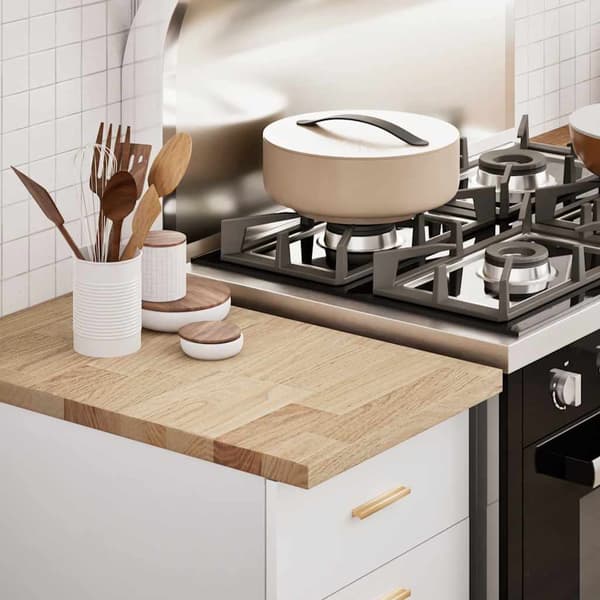 vidaXL køkkenbordplade, 40x63,5x2,7 cm, rektangulær, massivt egetræ