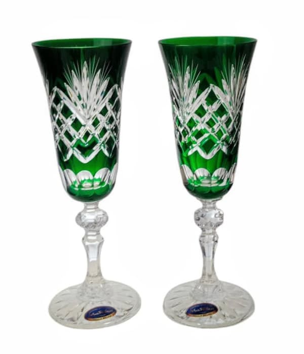Smaragdkrystal Champagneglas 150ml Ananas