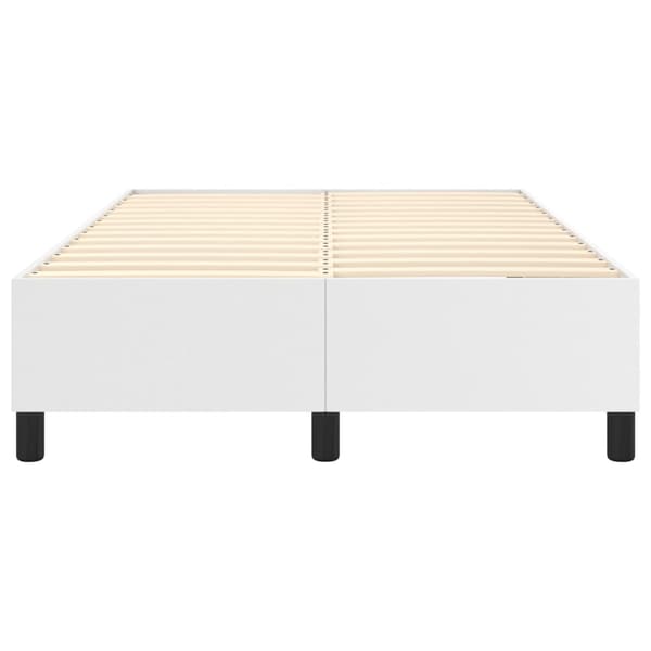 vidaXL Sängram vit 120x200 cm konstläder