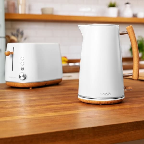 Cecotec Thermosense 400 vattenkokare vit trä