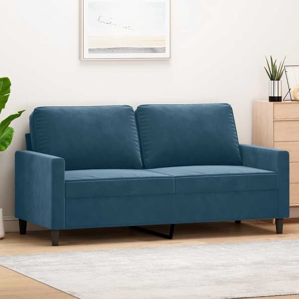 vidaXL 2-sitssoffa blå 140 cm klädd i sammet