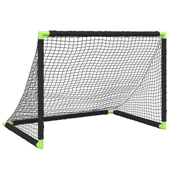 vidaXL foldbart fodboldmål til børn, sort, 90x64x64 cm