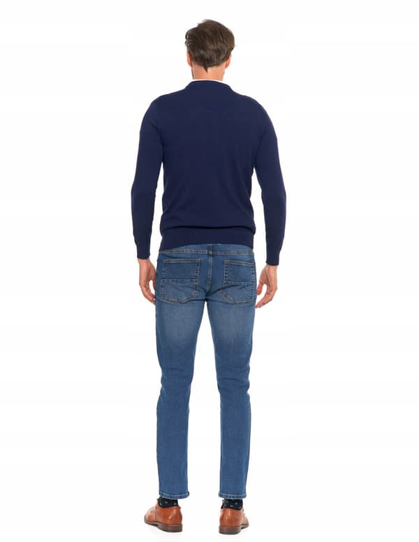 Herrtröja Elegant Klassisk Viskos Modern Långärmad MORAJ XL MARINBLÅ