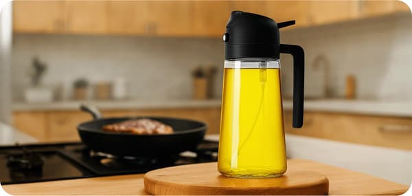 sprayflaska, olivoljedispenser, vinägerförångare, glasflaska, 450 ml
