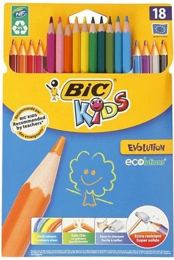 Kids Evolution 18 farver BIC blyanter