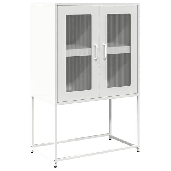 vidaXL kommode hvid 68x39x107 cm stål