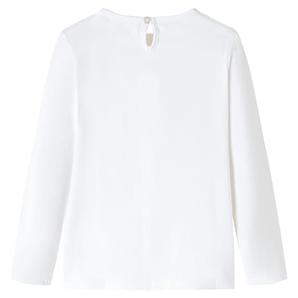 Barn långärmad T-shirt, ecru, 128