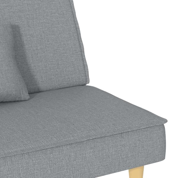 vidaXL Bäddsoffa, ljusgrå, klädd i tyg
