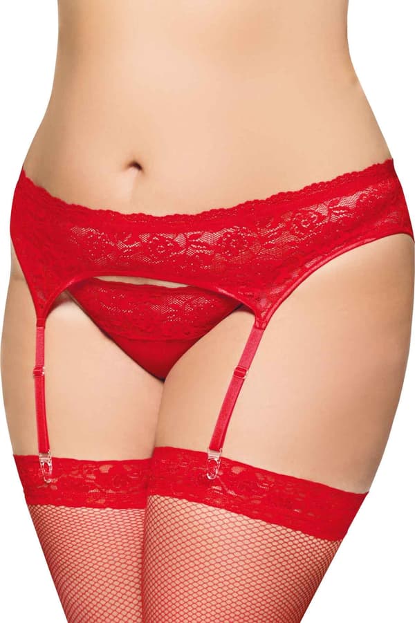 Strømpeholder 3305 - Plus Size - rød 3XL