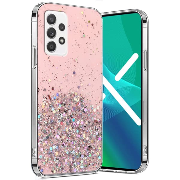 Samsung Galaxy A33 5G cover, glitrende, lyserød