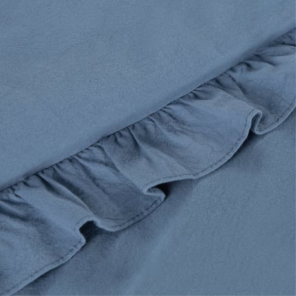 Bäddset FRILL marinblå 140x200 cm bomull