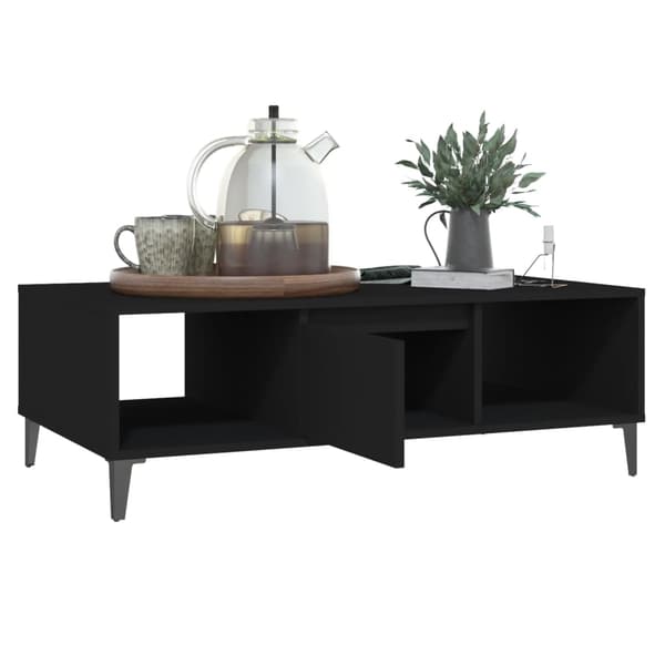 vidaXL sofabord, sort, 103,5x60x35 cm, træbaseret materiale