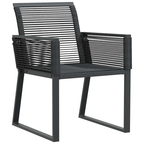 vidaXL havestole, sæt med 4, sort, polyrattan