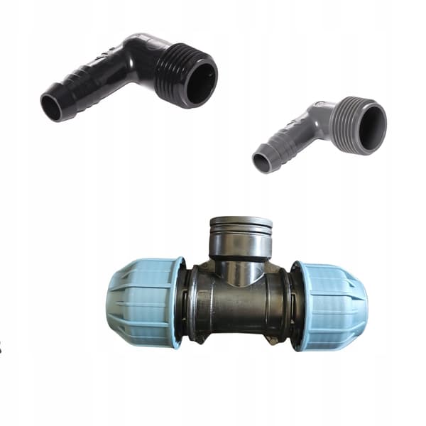 Flexibel sprinklerkoppling 1/2" och T-rör 20