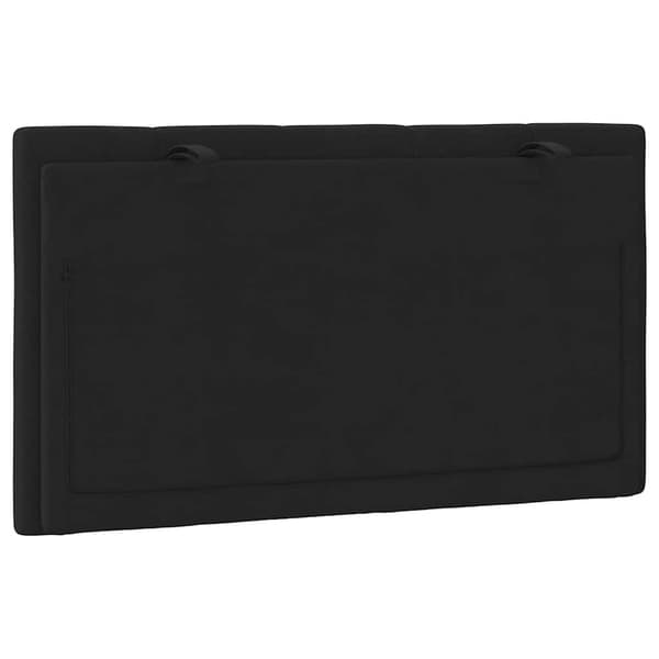 vidaXL Sängynpäädyn tyyny, musta, 80 cm, sametti
