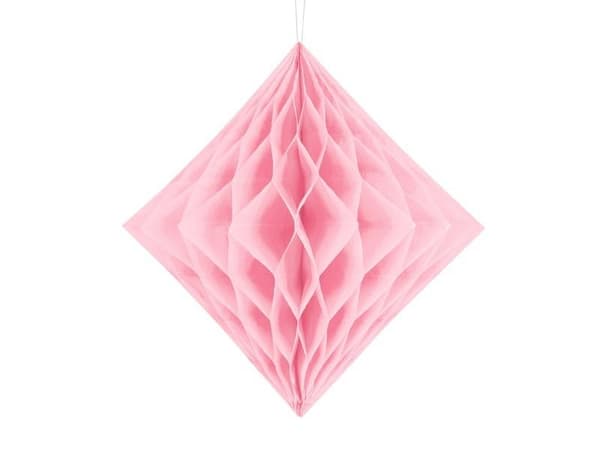 Lyserød papirdiamant 30 cm