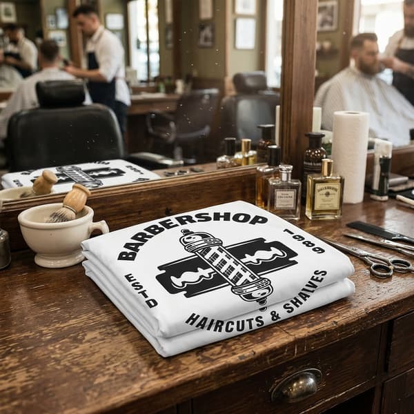 Barbermantel för en stor hårsalong
