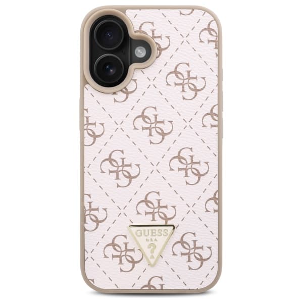 Guess New 4G Triangle-cover til iPhone 16, hvid