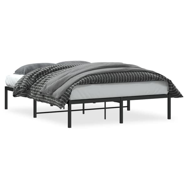 vidaXL metalsengestel sort 135x190 cm