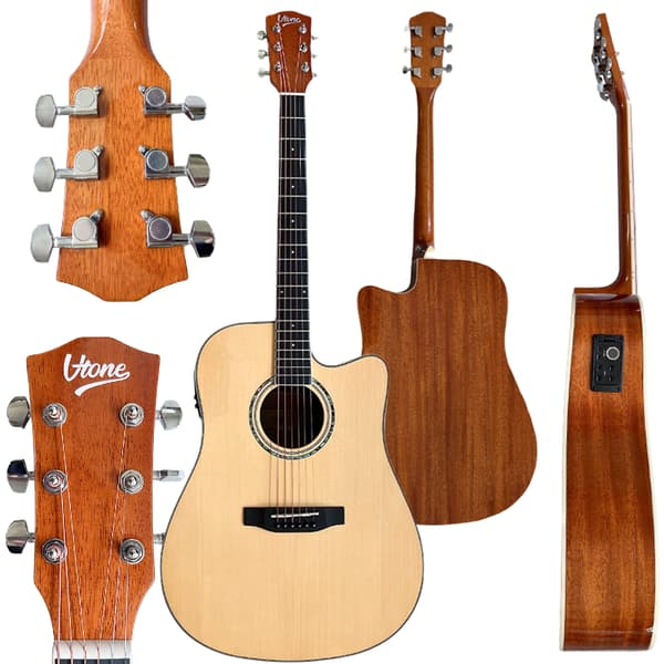 V-TONE VEAG1 CE NT elektroakustisk gitarr 4/4 dreadnought cutaway natural
