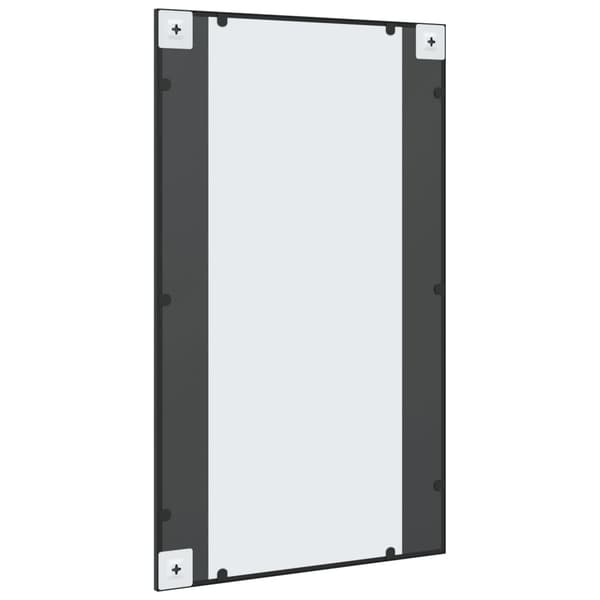 vidaXL Väggspegel, svart, 60x100 cm, rektangulär, järn