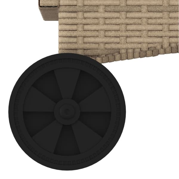 vidaXL Solstolar med kuddar, set om 2, beige, polyrotting