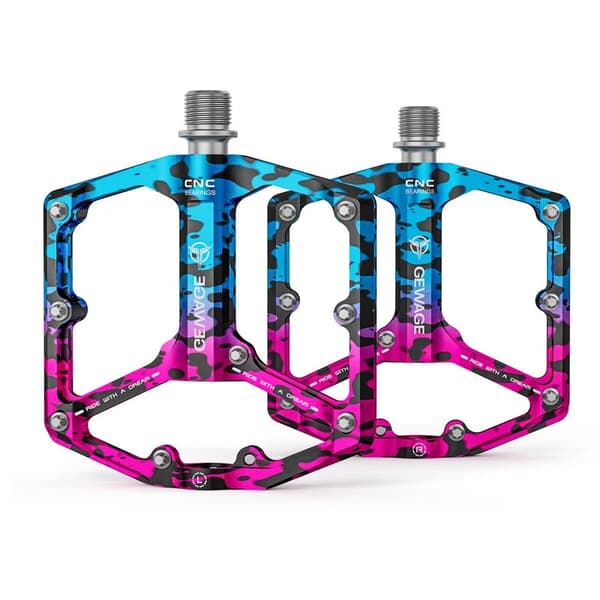 Gewage Rainbow Aluminium Platform Cykelpedaler 3 Forseglede Lejer