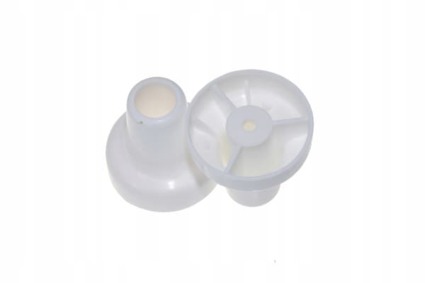 Dubbel plastfäste för gardinstång diameter 28 mm Vit 2 st